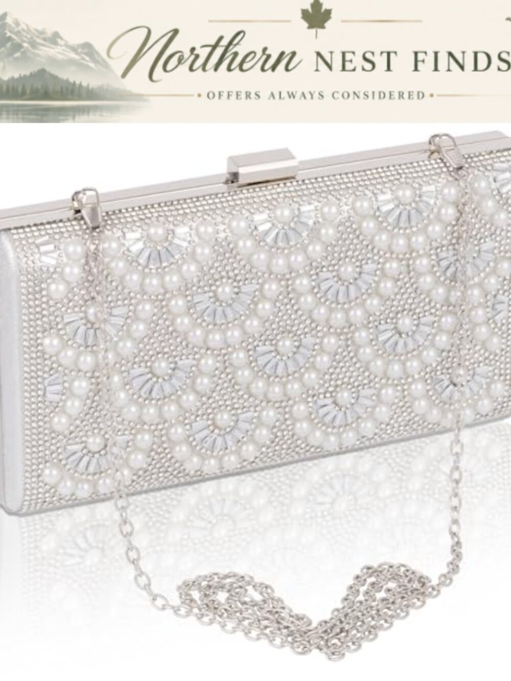 Evening Clutch Crossbody Handbag Rhinestone Satin Chain Wedding Party Purse